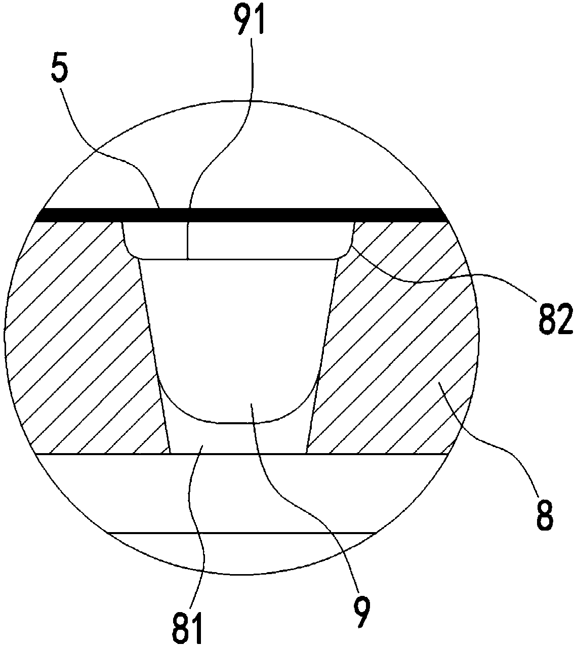 Packaging cup sealing device with accurate sealing film alignment and high flatness