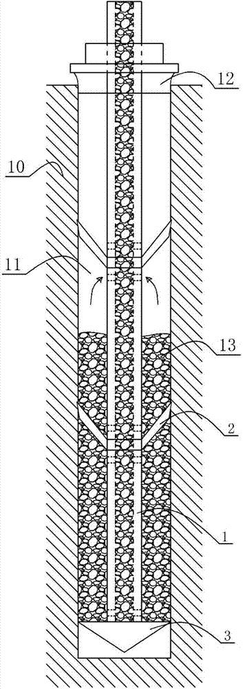 Multi-level back-grasp-type hollow anchor rod and construction method thereof