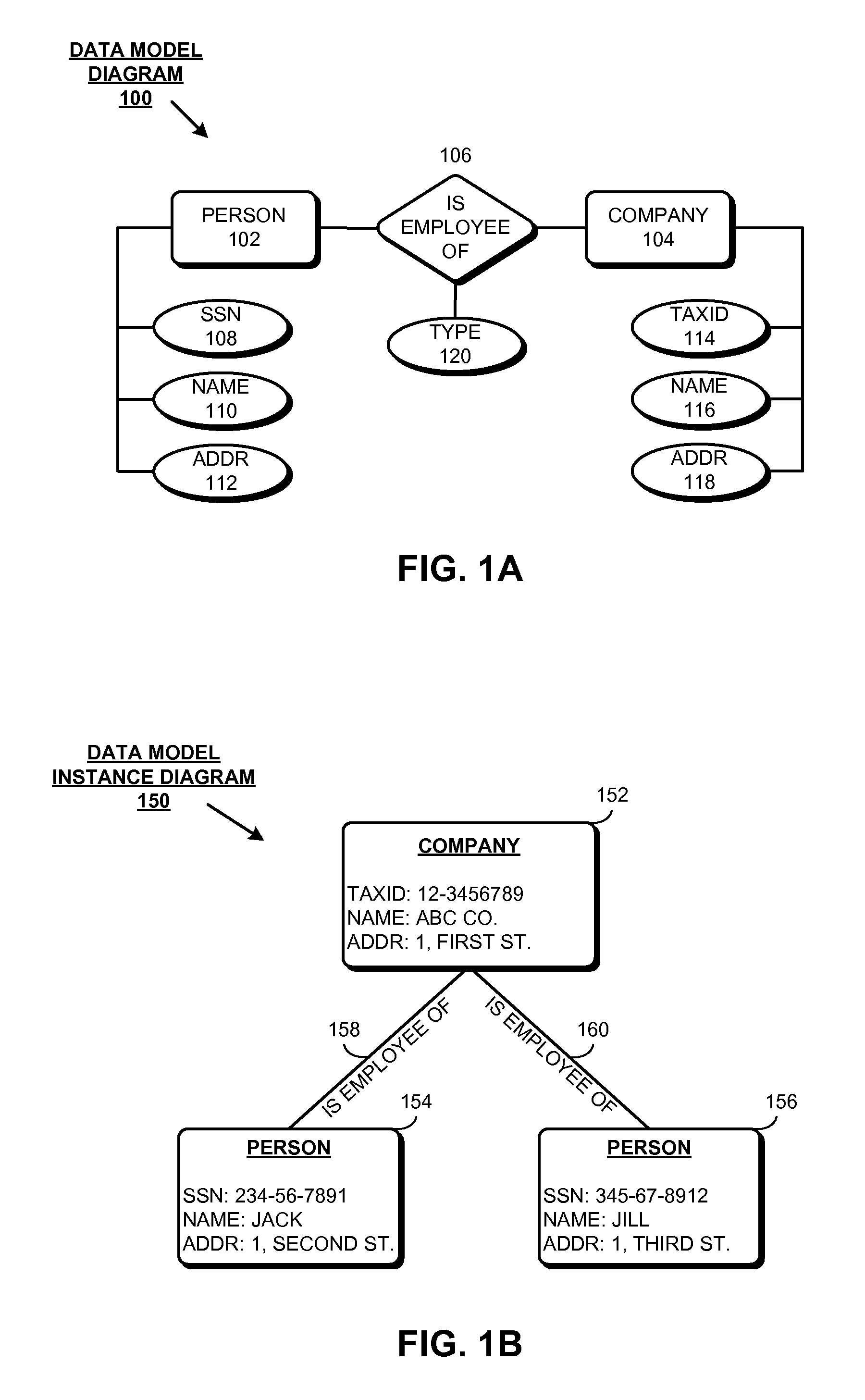 Method and apparatus for displaying data models and data-model instances