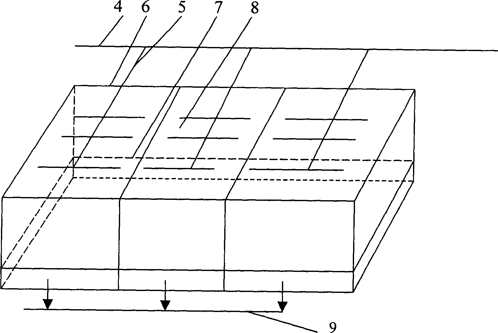 Method for treating home wastewater through artificial wetland combined vertical current with surface current