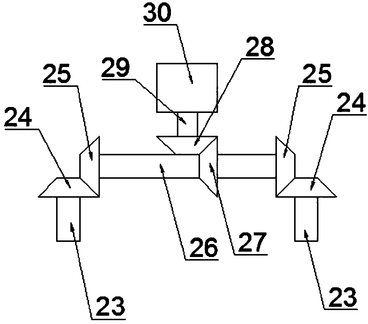 Producing, machining and cutting device for polyethylene winding structure wall pipes