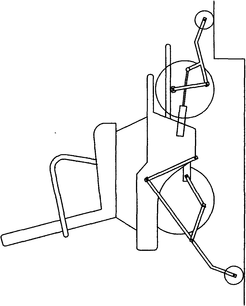 Step-striding device used on wheelchair