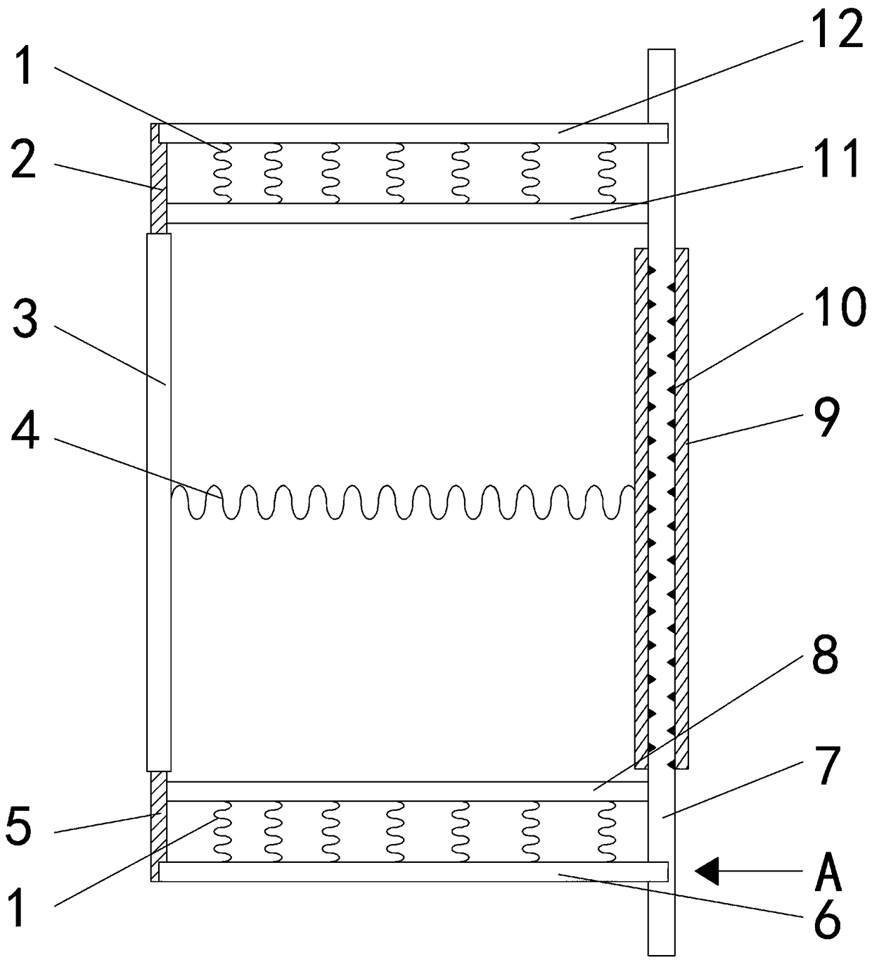 Spring retractable door