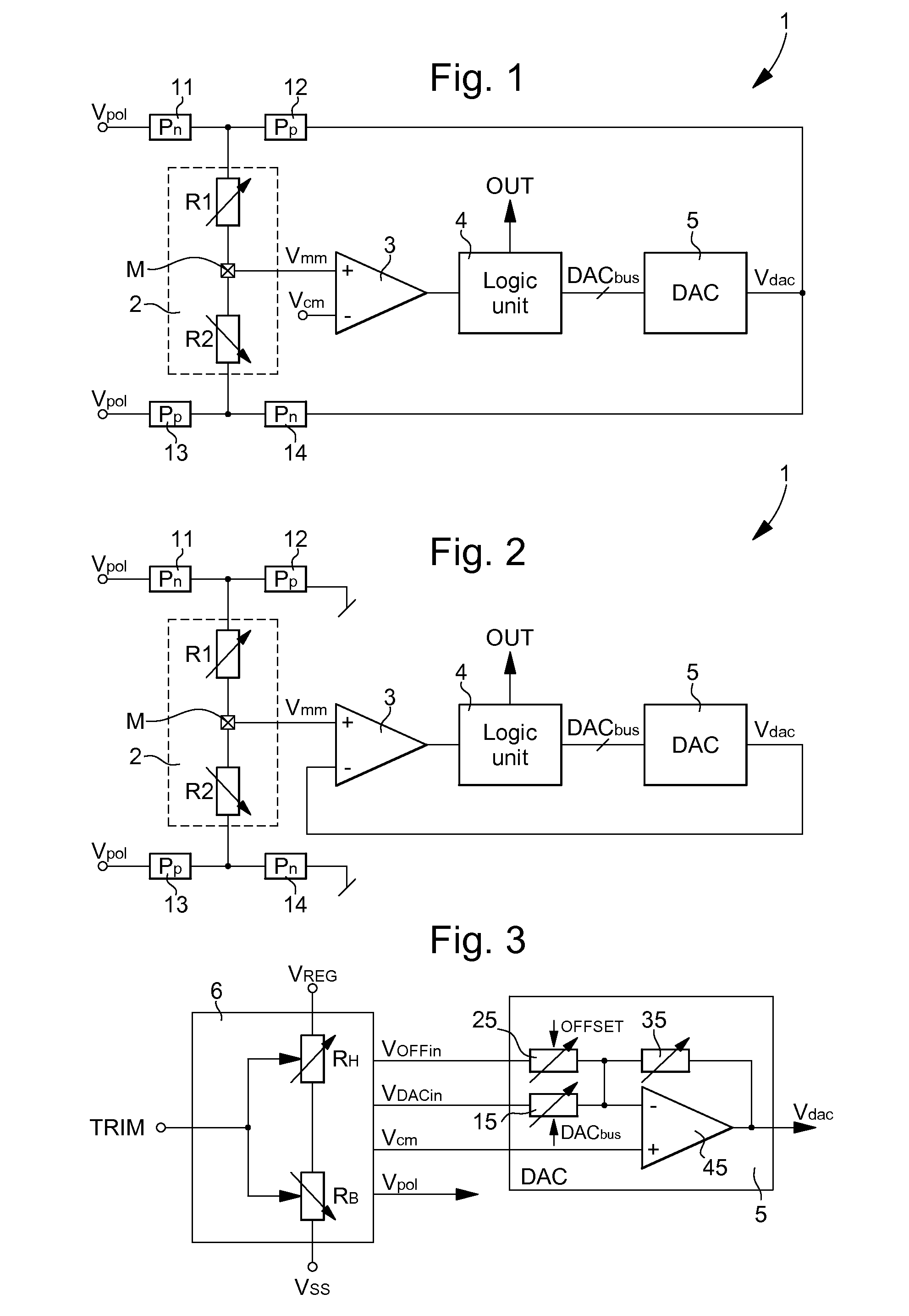 Method for measuring a physical parameter and electronic circuit for implementing the same
