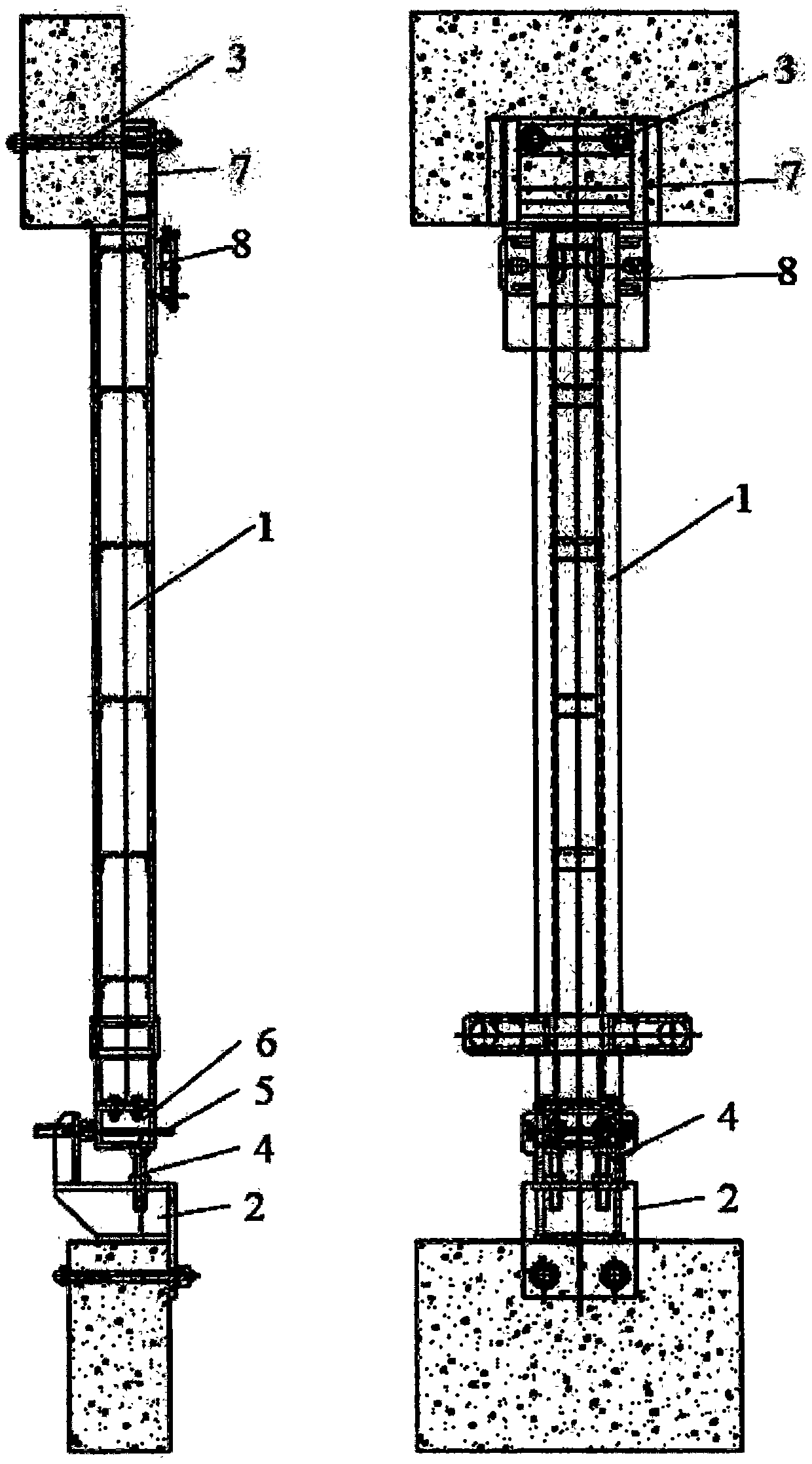 Transverse pre-buried fixed climbing frame body auxiliary supporting structure