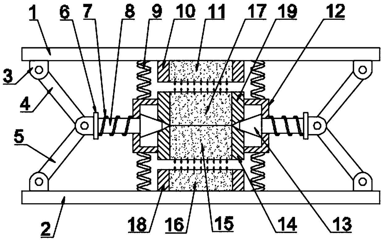 Magnetic-resistance linkage damping device of electromechanical equipment