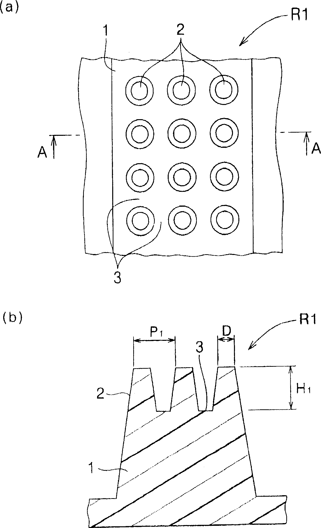 Relief for forming layer