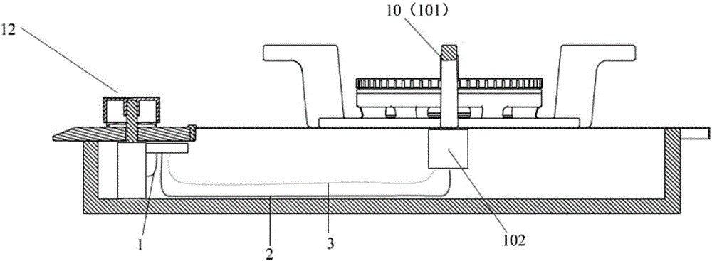 Timing device of gas stove and gas stove