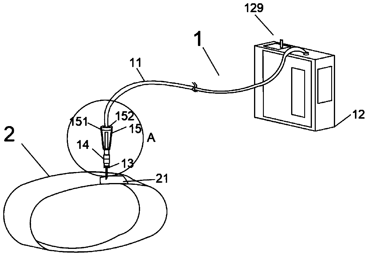 Ascites drainage device for department of gastroenterology