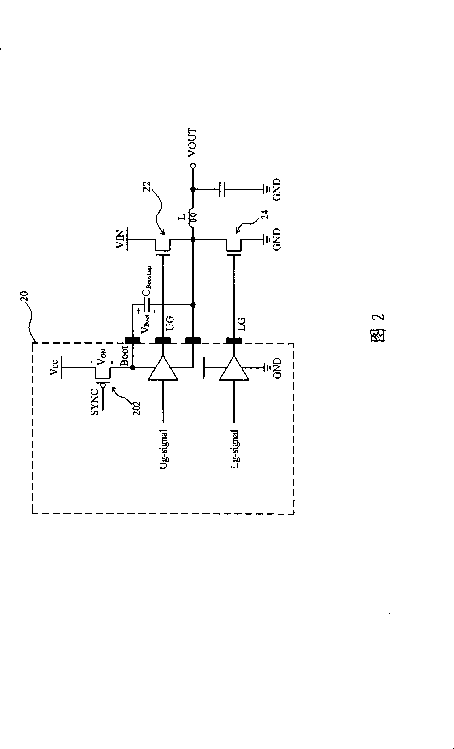 Circuit for charging bootstrap capacitor of voltage converter