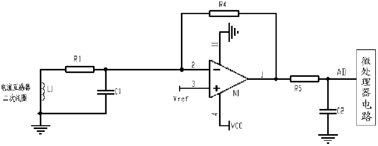 Detection circuit for monitoring the status of current transformers