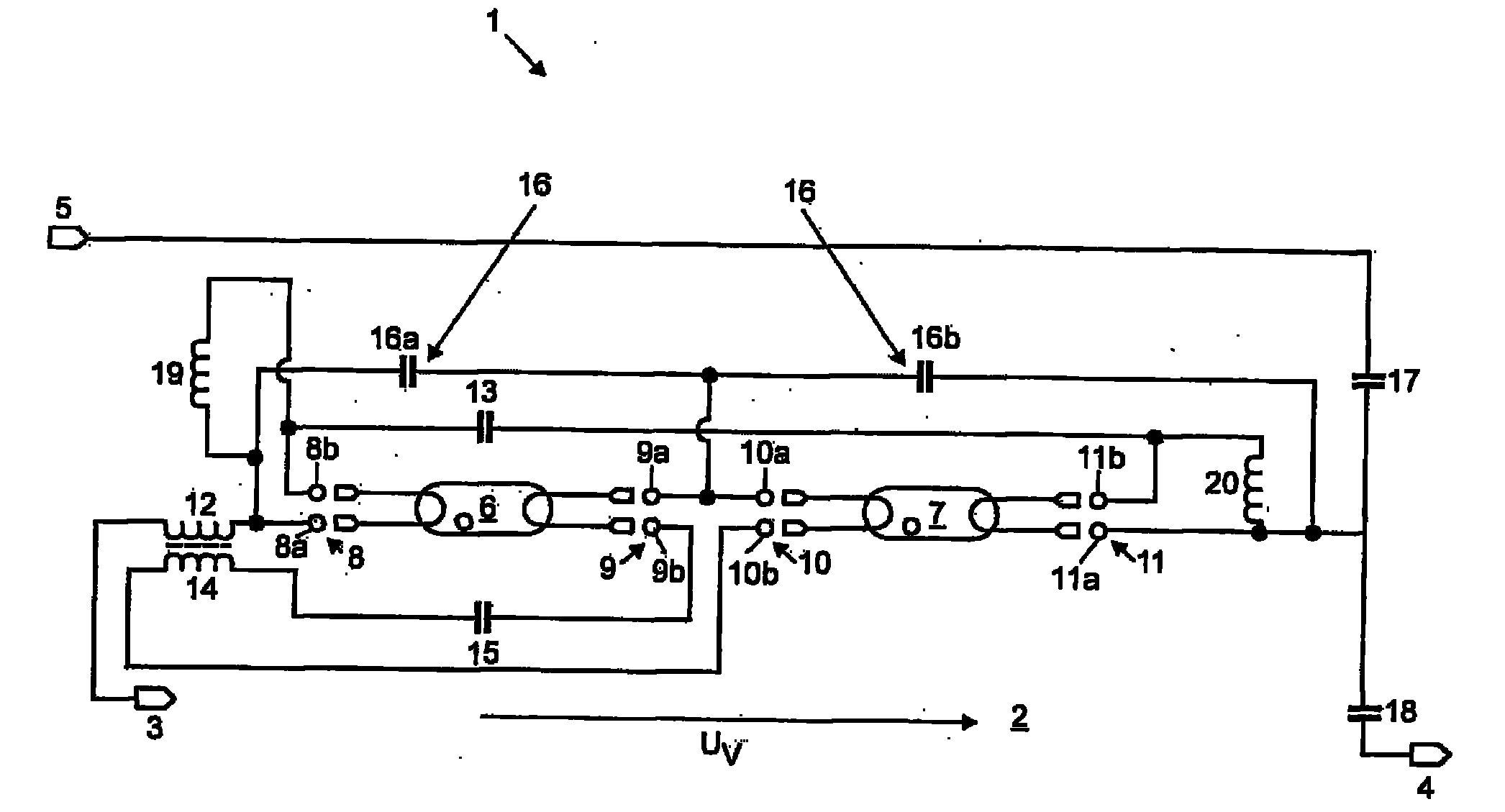 Circuit arrangement for driving a series circuit of low-pressure gas-discharge lamps, and method thereof