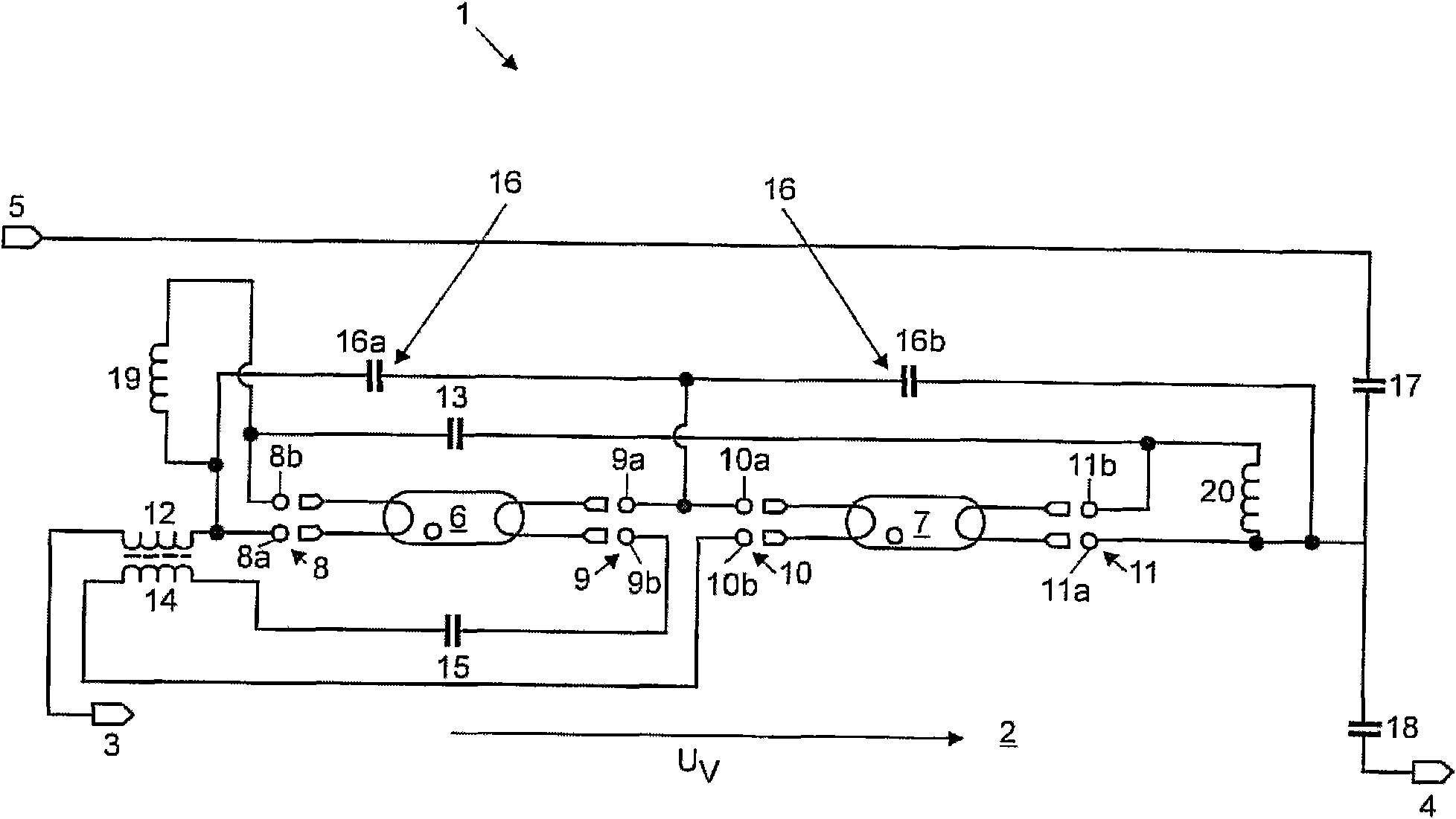 Circuit arrangement for driving a series circuit of low-pressure gas-discharge lamps, and method thereof