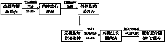 Preparation method and application of liquid complex microbial inoculant