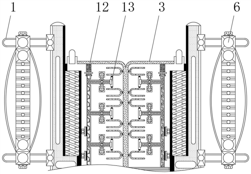 Power transmission tower-oriented cable erecting device with joint protection function