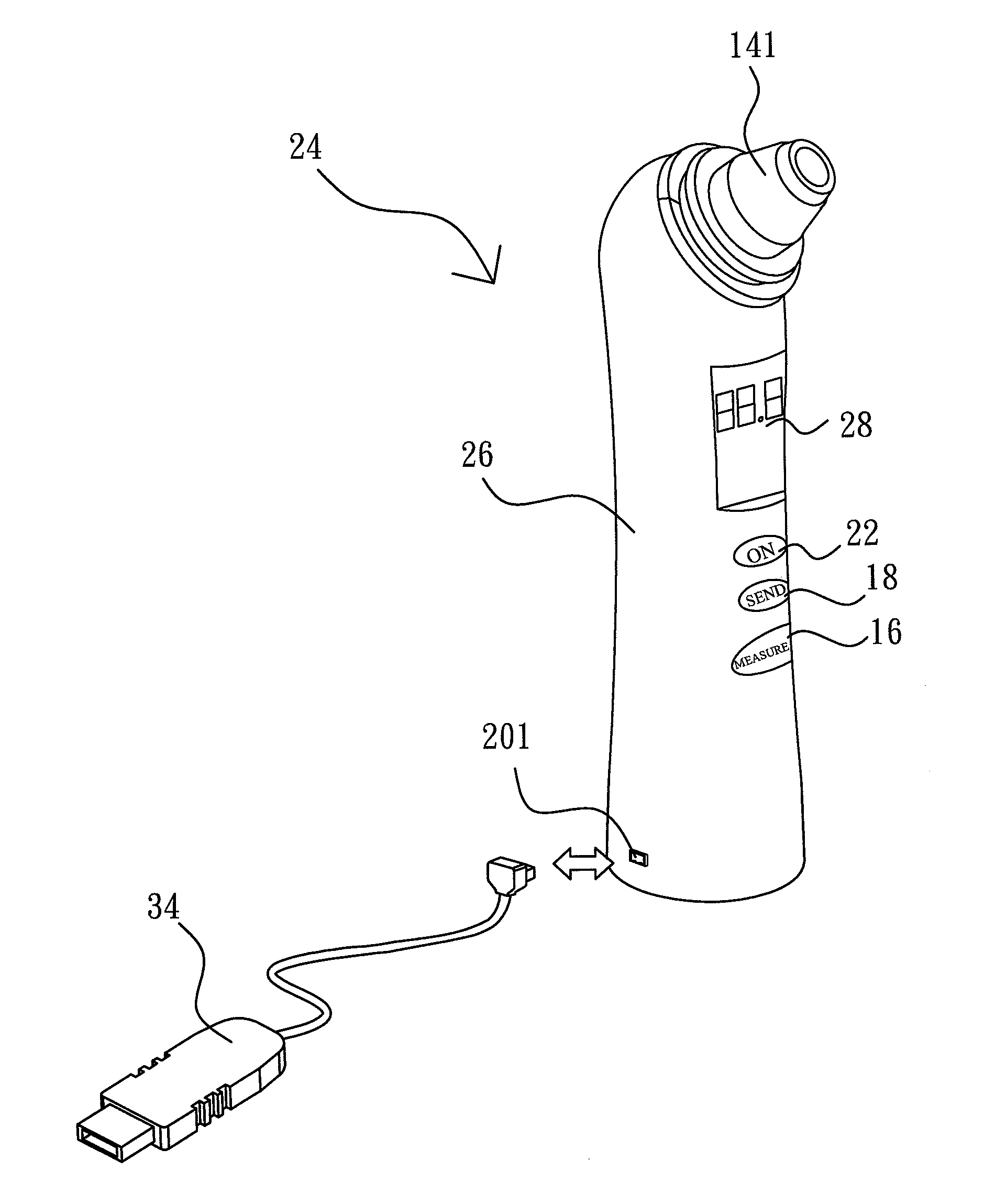 Infrared clinical thermometer able to communicate