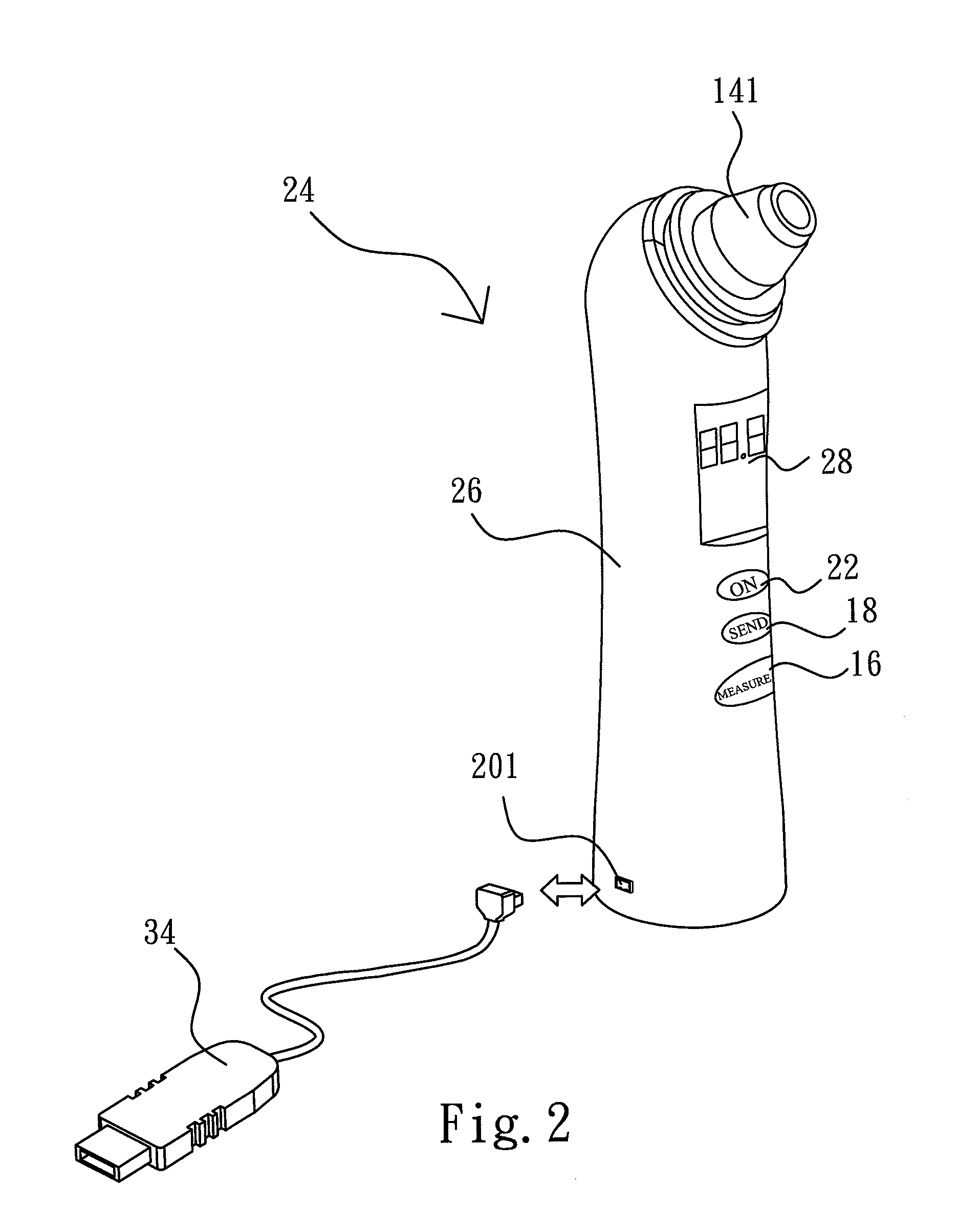 Infrared clinical thermometer able to communicate