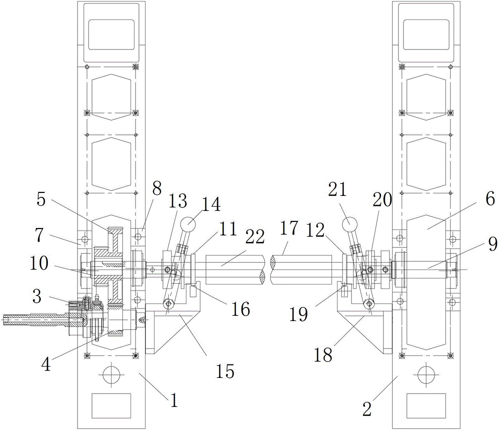 In-machine large-package cloth winding mechanism