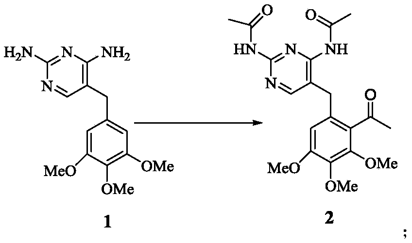 Iclaprim intermediate, and preparation method for iclaprim