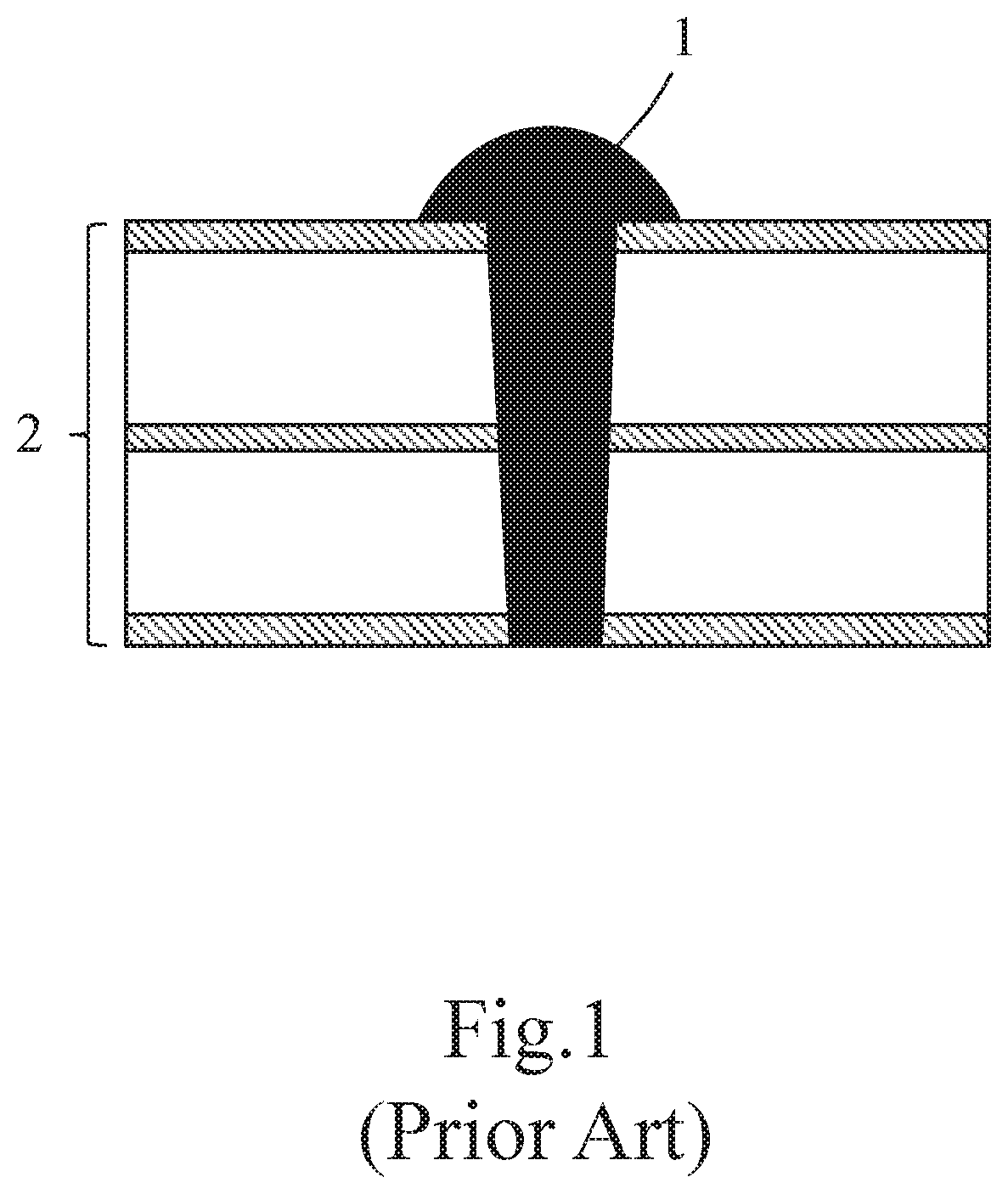 Glue filling method for multilayer thin film sensor structure