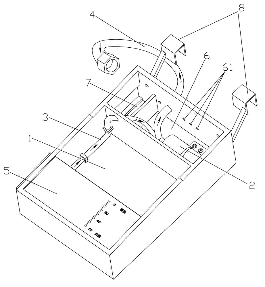 Water testing device for displaying flushing function of toilet lid