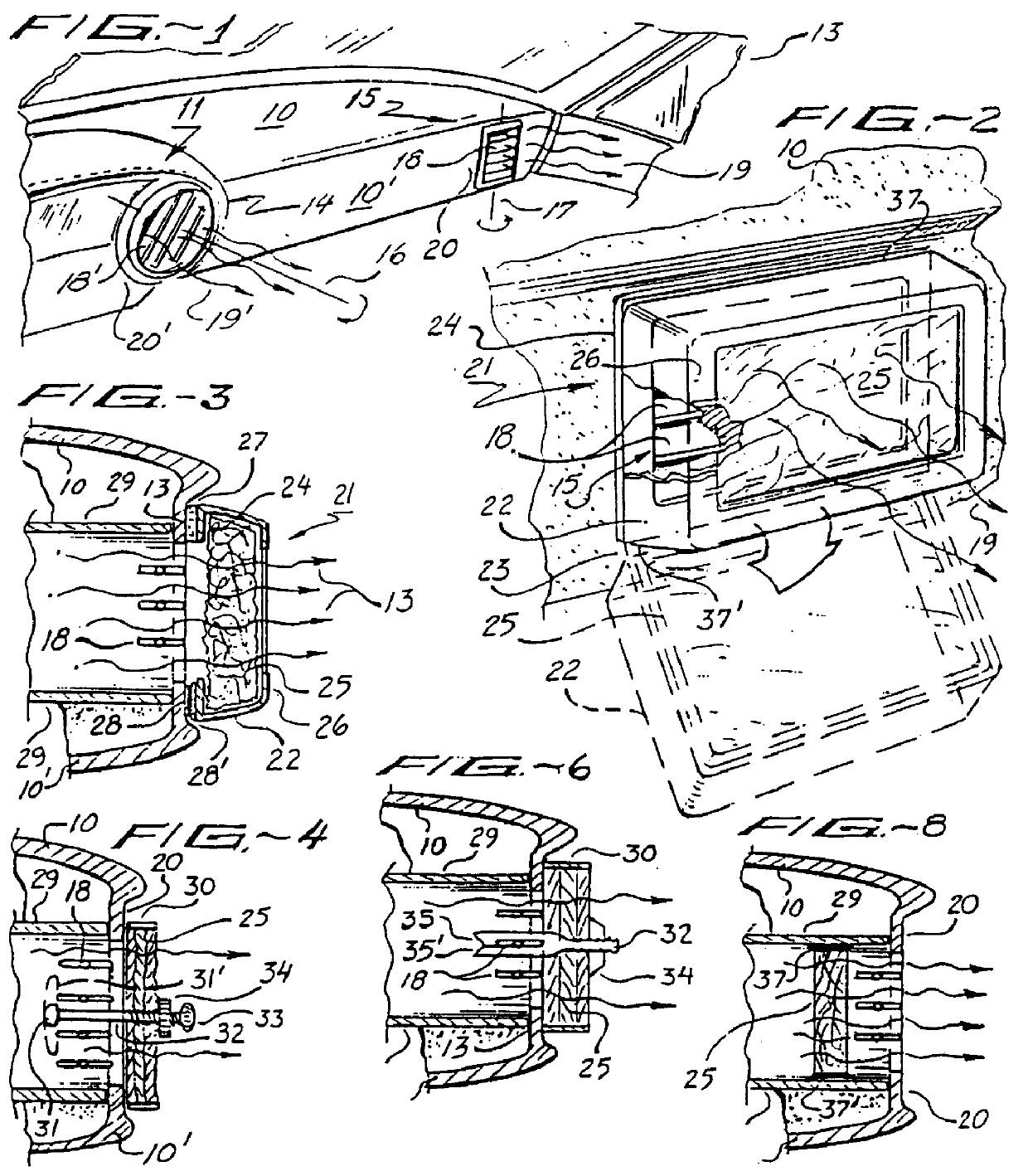 Motor-vehicle passenger-compartment air-cleaner
