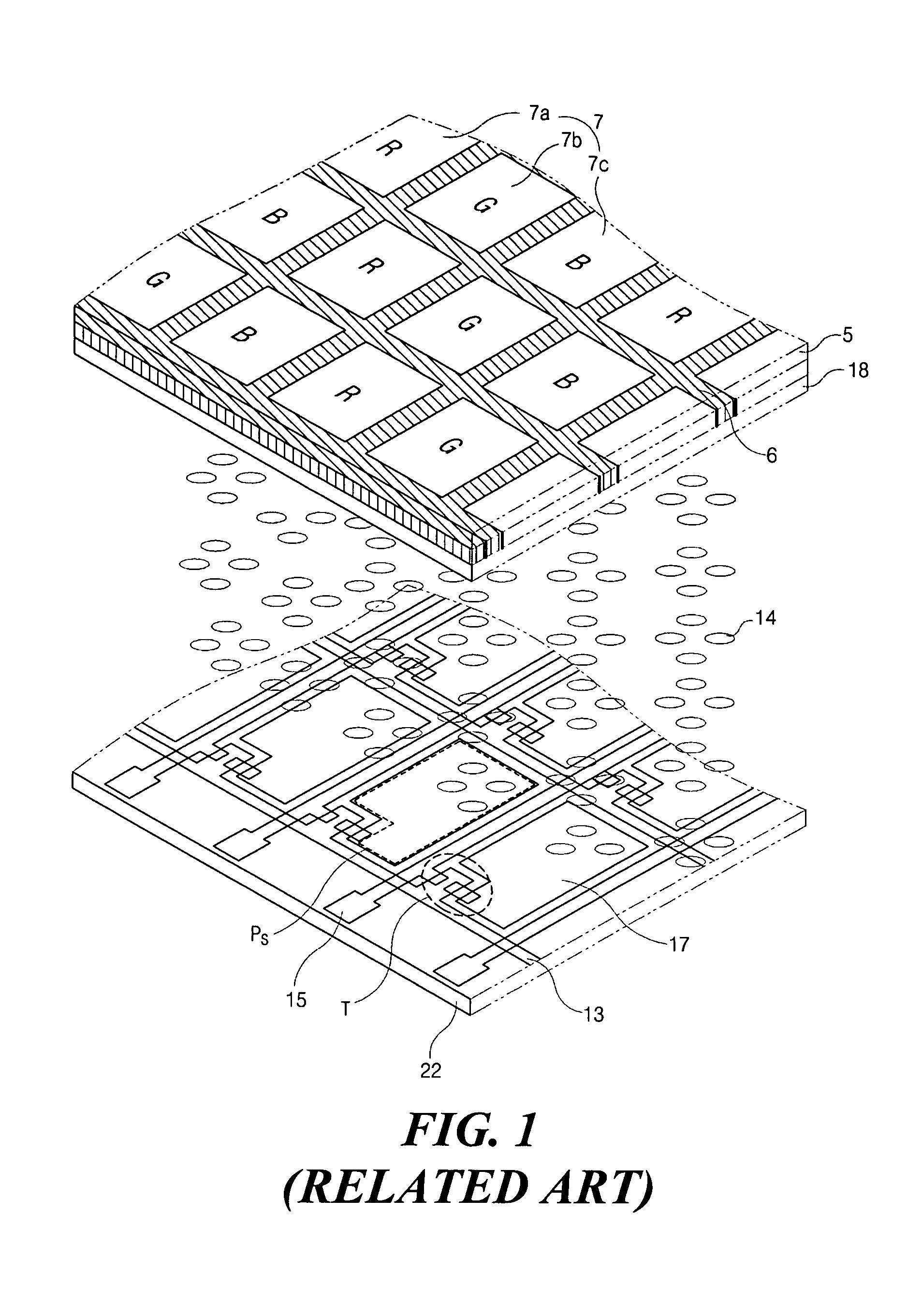 Liquid crystal display device automatically adjusting aperture ratio in each pixel