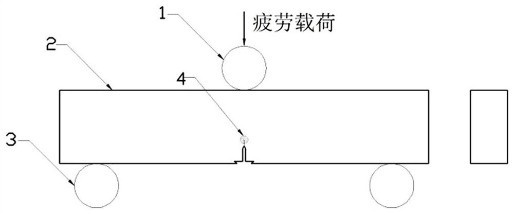 Crack length measuring and calculating method based on curvature correction principle