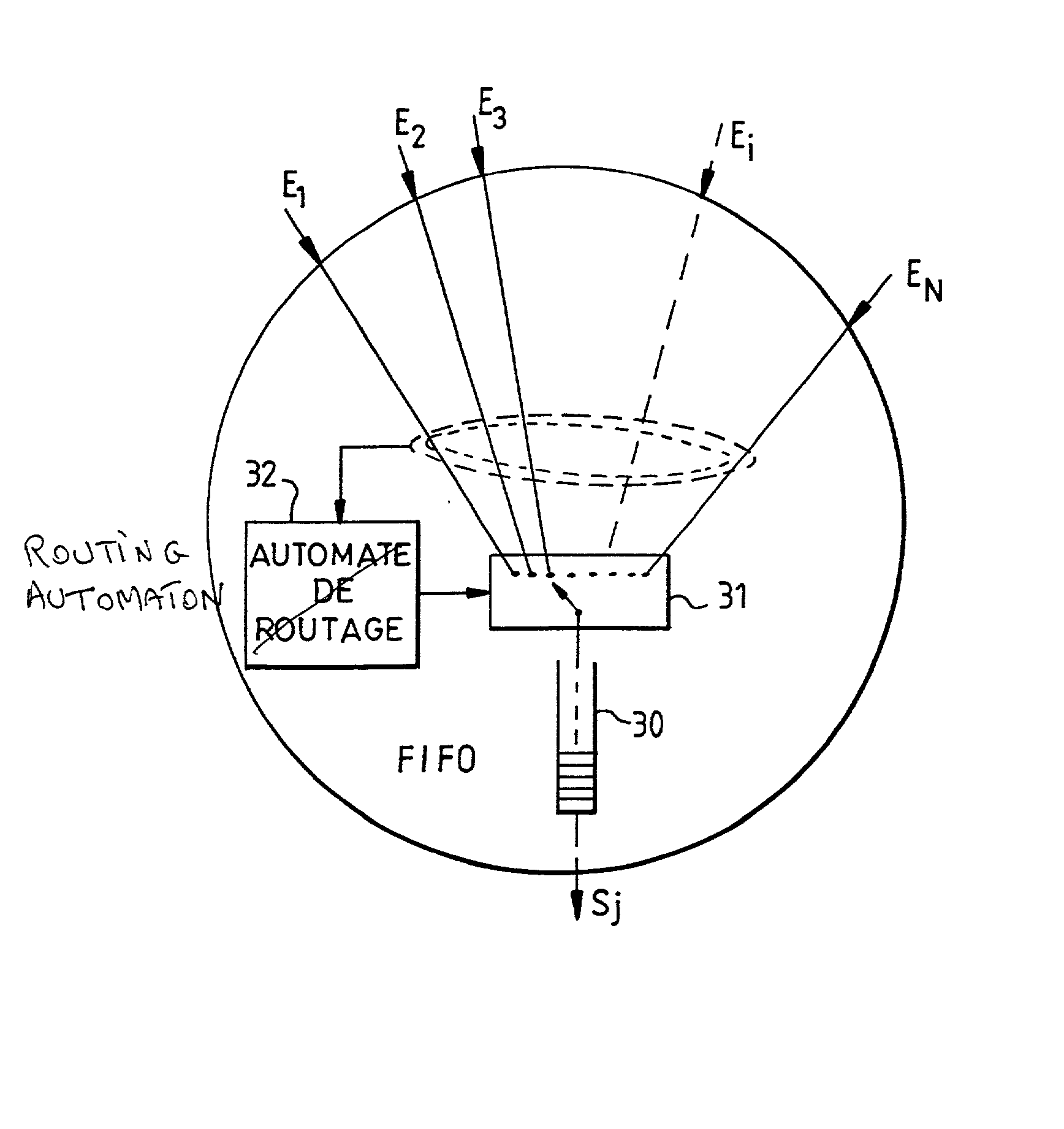 Method for the sizing of a deterministic type packet-switching transmission network
