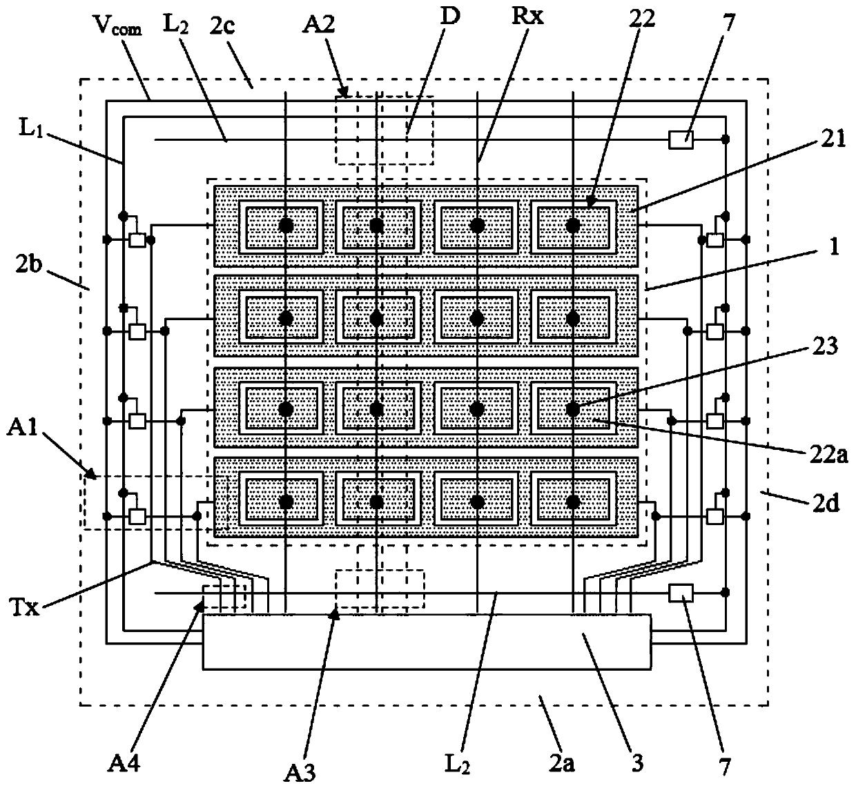 Array substrate and display panel with embedded touch structure