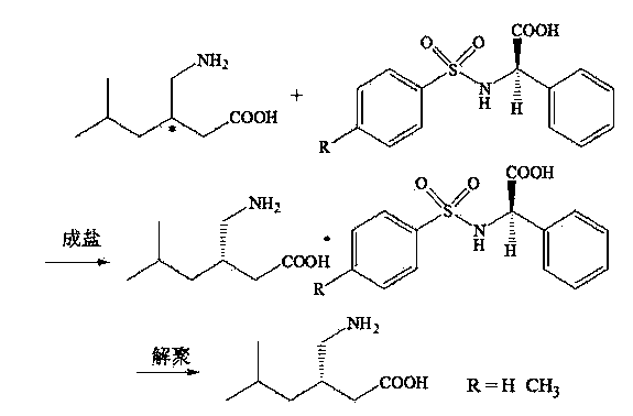 Chemical resolution preparation method of S-configuration pregabalin
