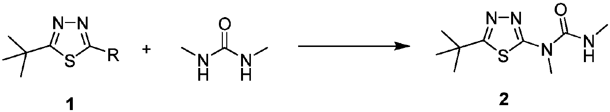 A kind of synthetic method of tebuthiauron