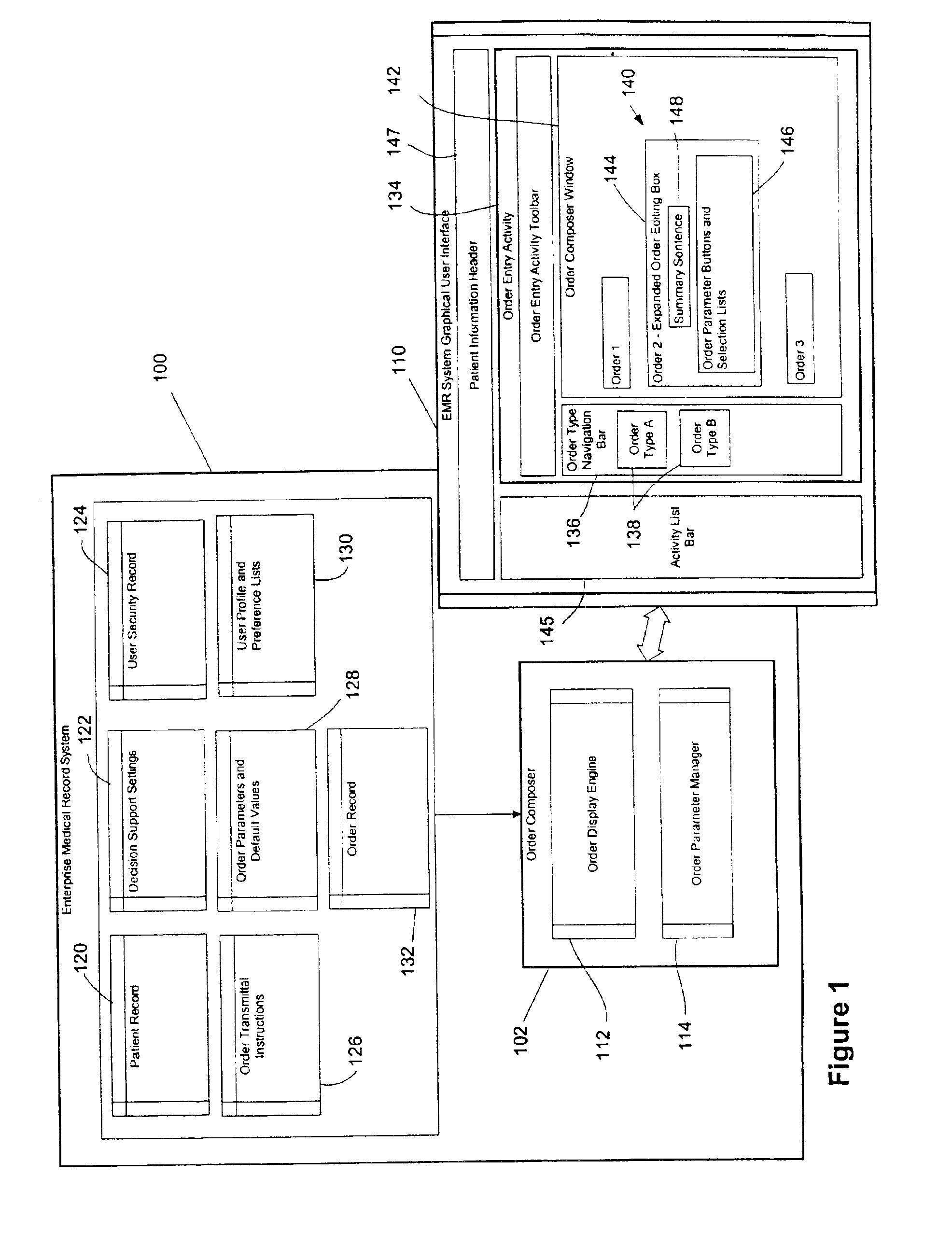 Electronic system for collecting and communicating clinical order information in an acute care setting