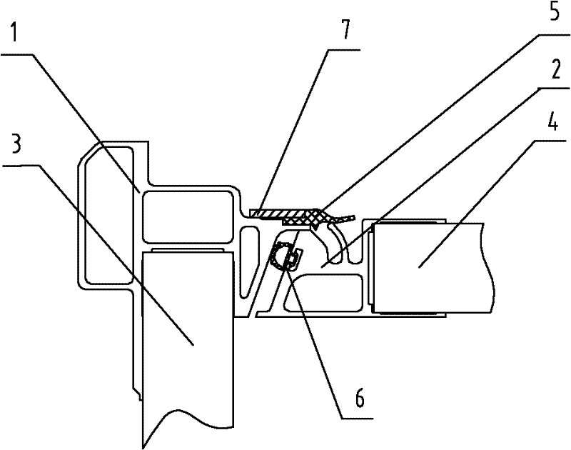 Sealing device between vertical wallboards of shelter