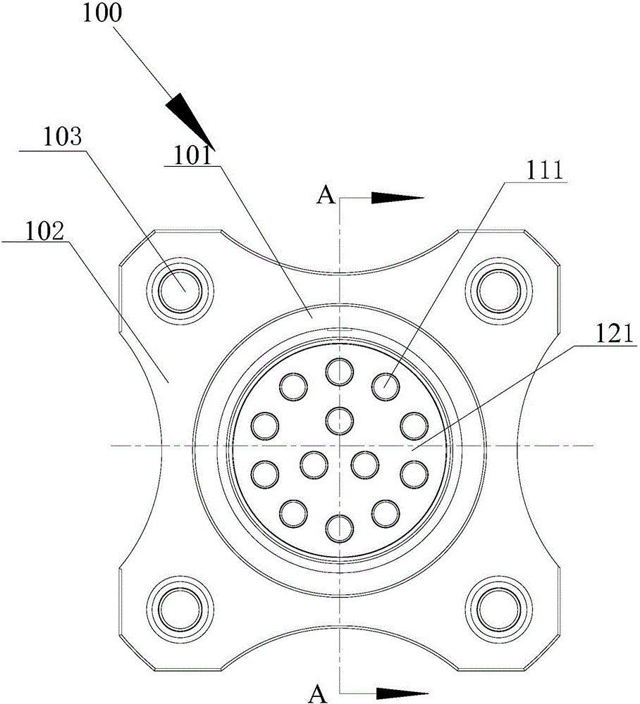 Multi-core electric connector capable of being plugged in inclined manner