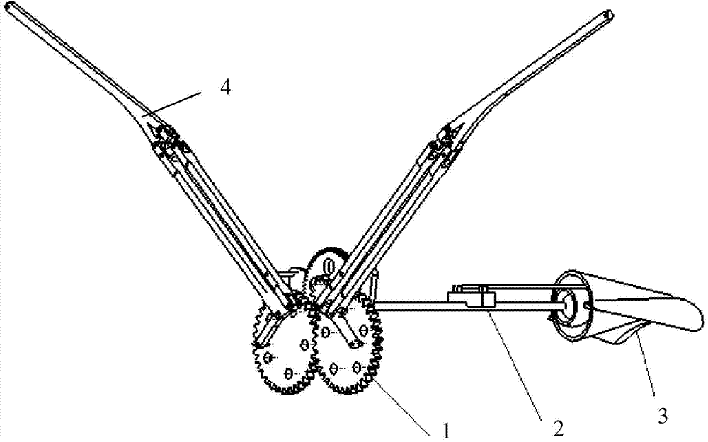Bionic flapping-wing machine with double-section main wings