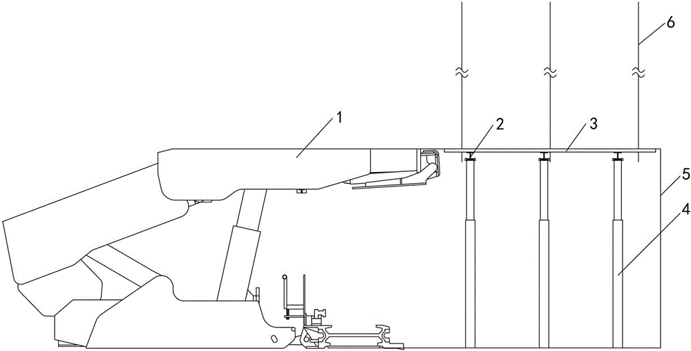 Method using pilot tunnel to process tilting and dumping hydraulic support