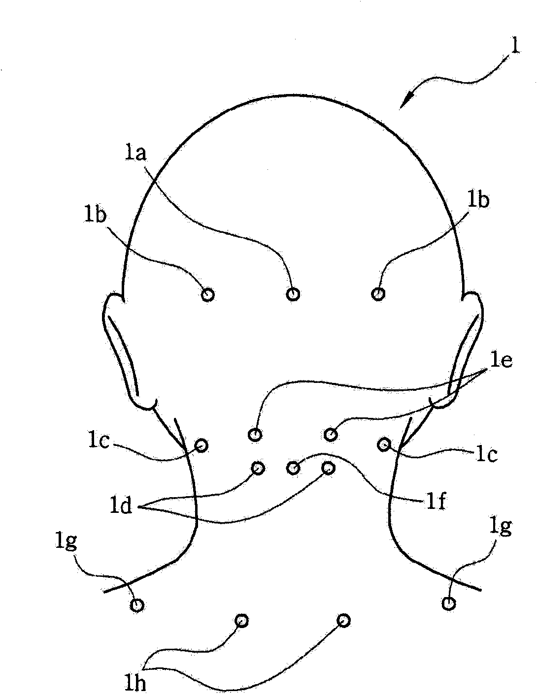 Pillow-type massage device for massaging acupuncture points of the body of a user