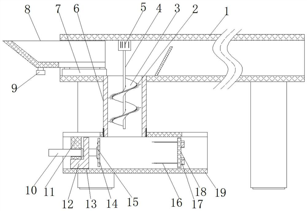 A waste removal device for wood processing