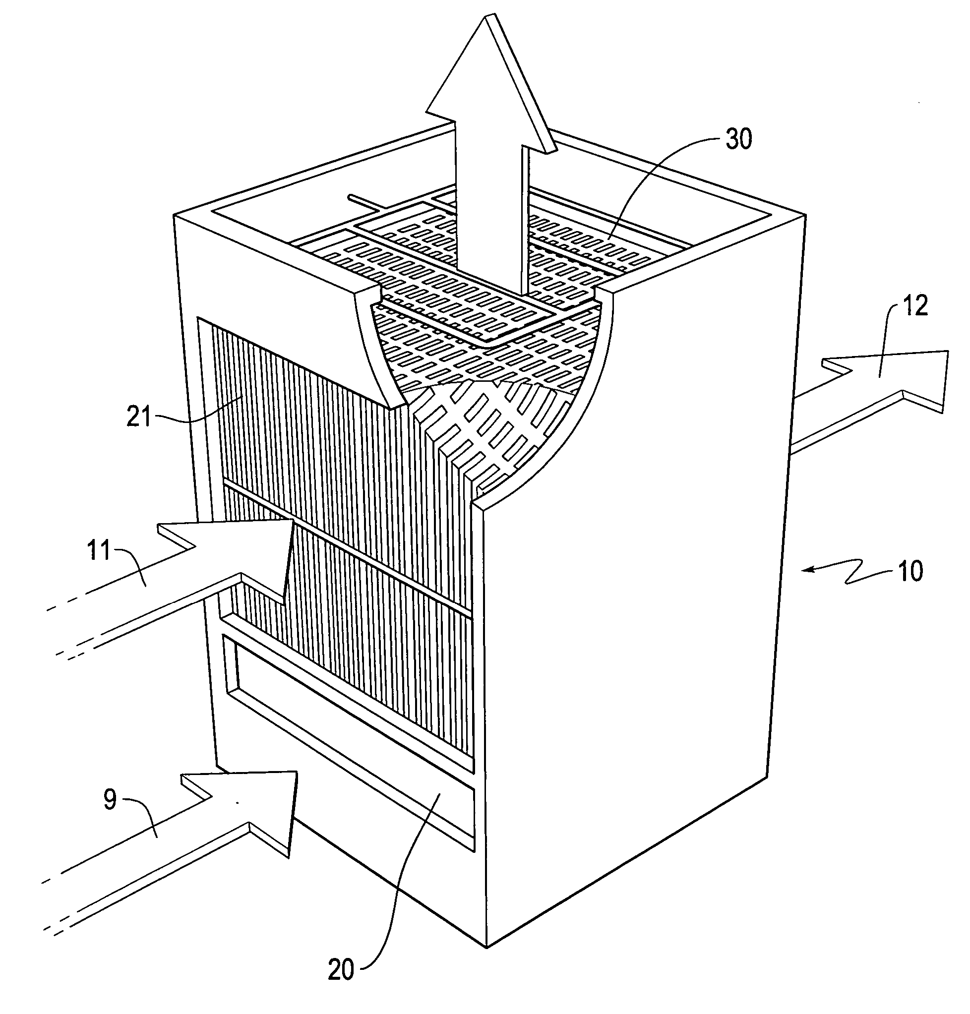 Indirect evaporative cooling heat exchanger