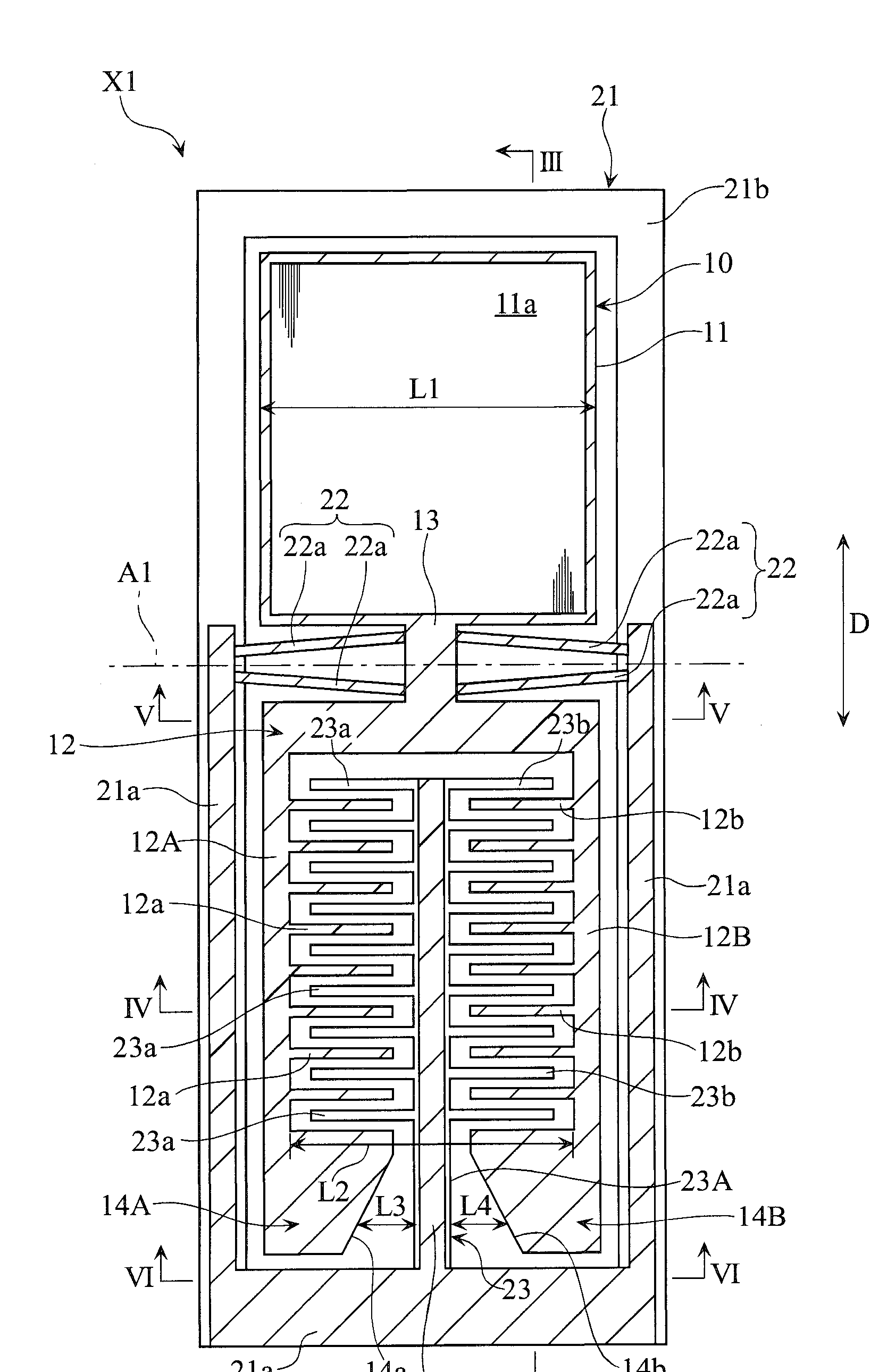 Micro-oscillation element and array of micro-oscillation elements