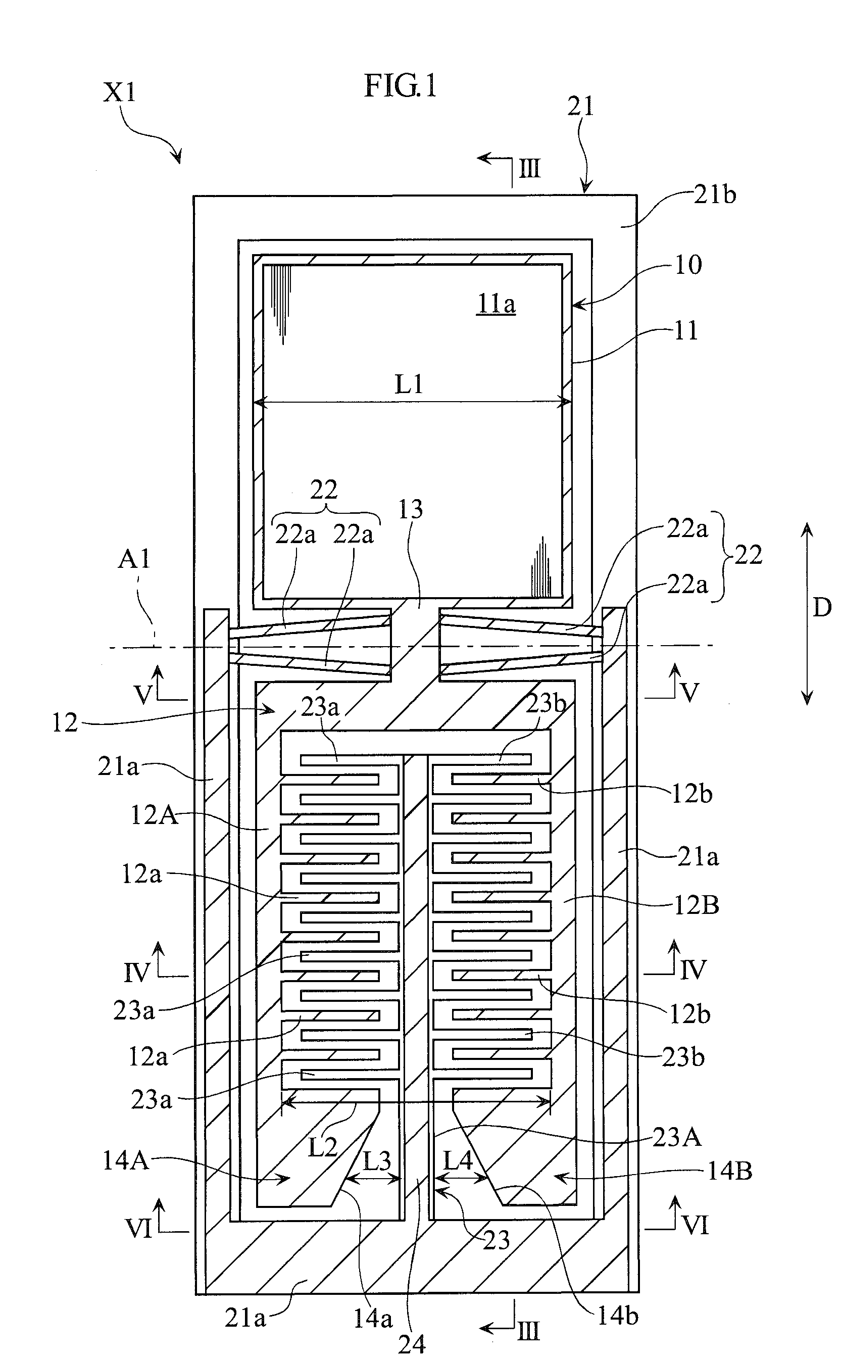 Micro-oscillation element and array of micro-oscillation elements