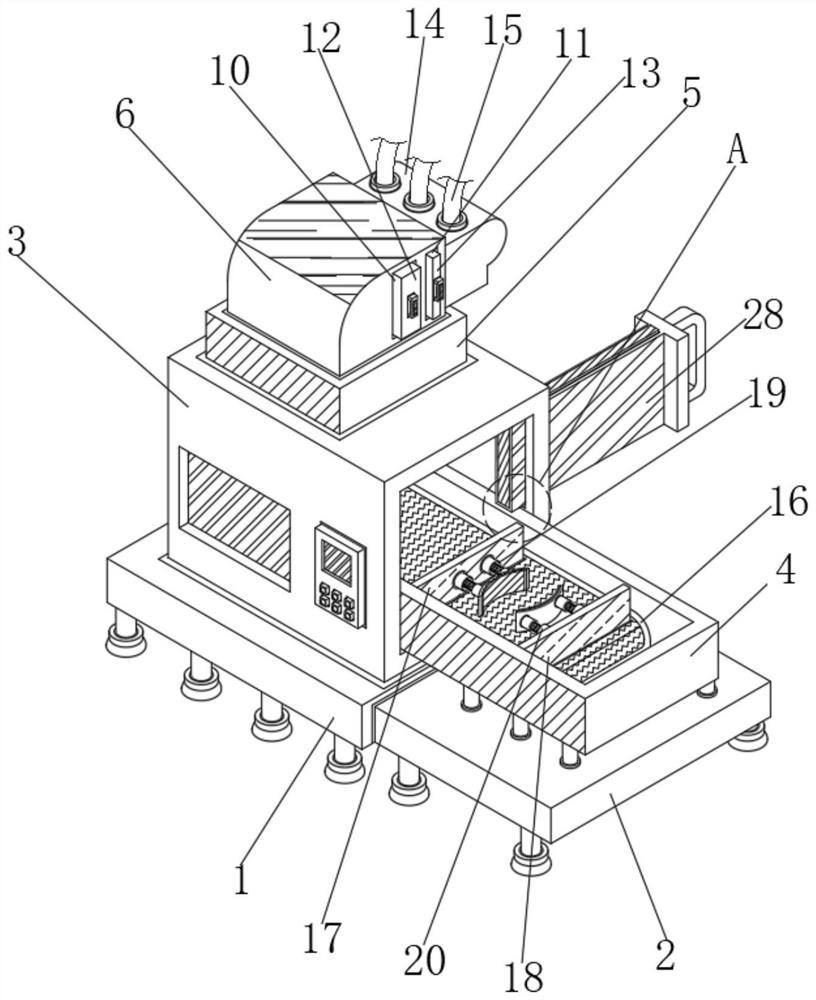 Spraying device with smell purification function for furniture paint spraying
