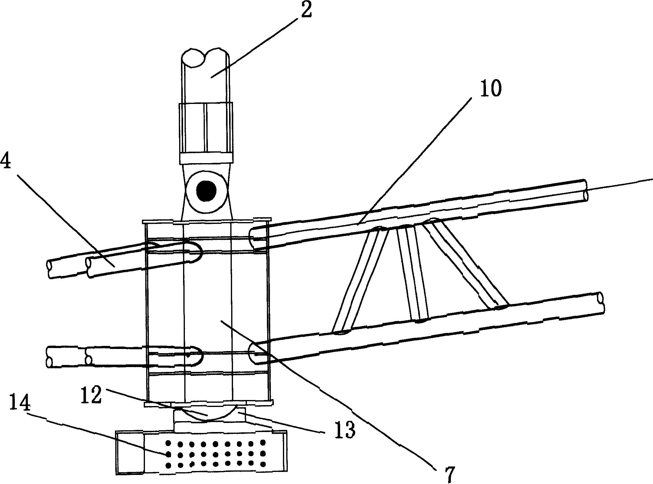 Construction method for large overhead cable-steel structure system