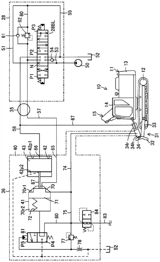 Anti-drift valve devices, blade devices and working machinery