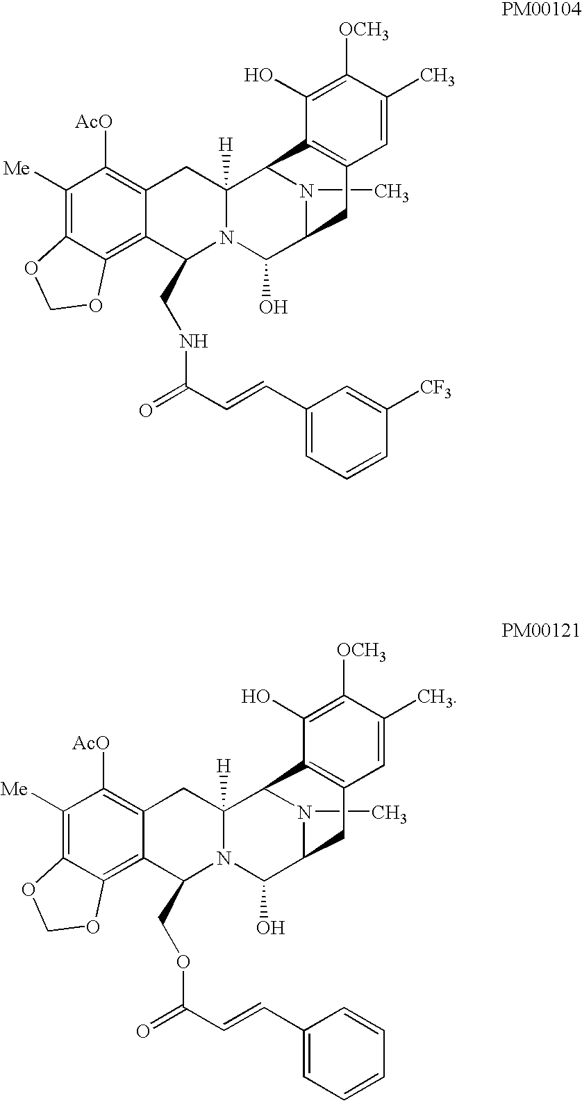 Formulations comprising jorumycin-, renieramycin-, safracin- or saframycin-related compounds for treating proliferative diseases