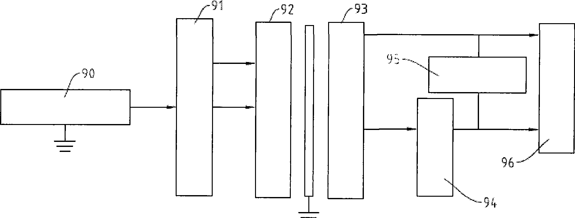 Suspension joint type high voltage and high current synchronization measuring method and device