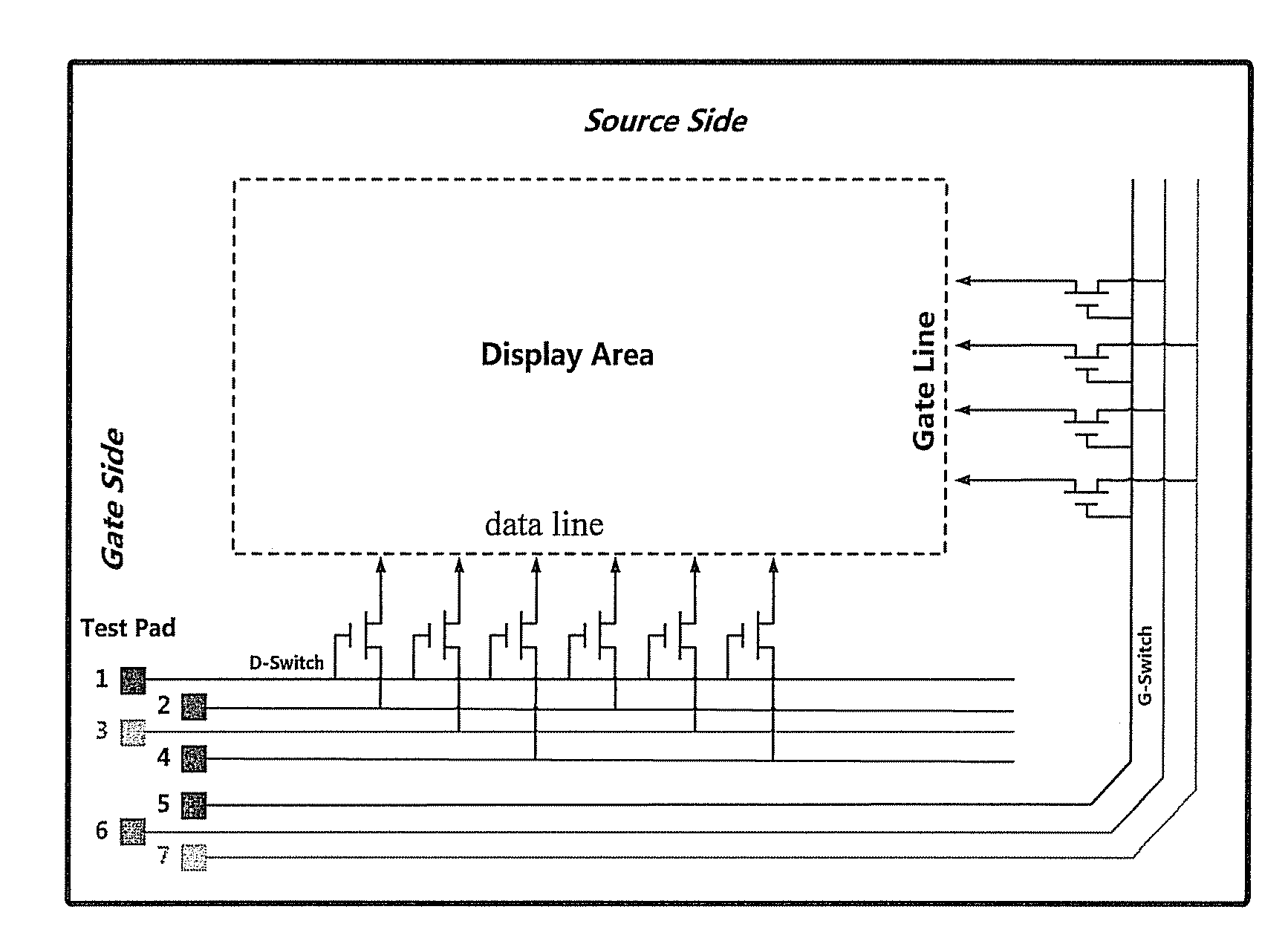 Detection circuit for display panel