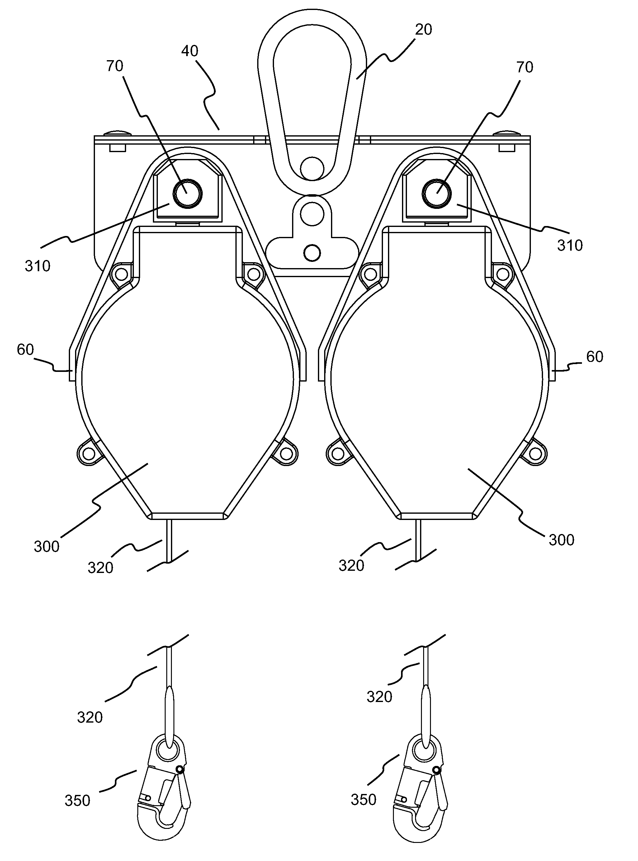 Systems for use with multiple safety devices and connectors for use therewith