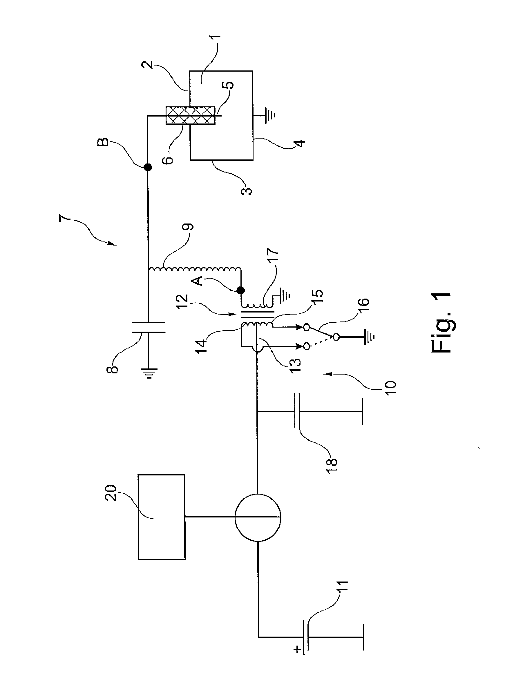 Ignition System and Method for Igniting Fuel in a Vehicle Engine by means of a Corona Discharge